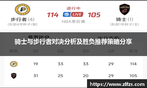 骑士与步行者对决分析及胜负推荐策略分享